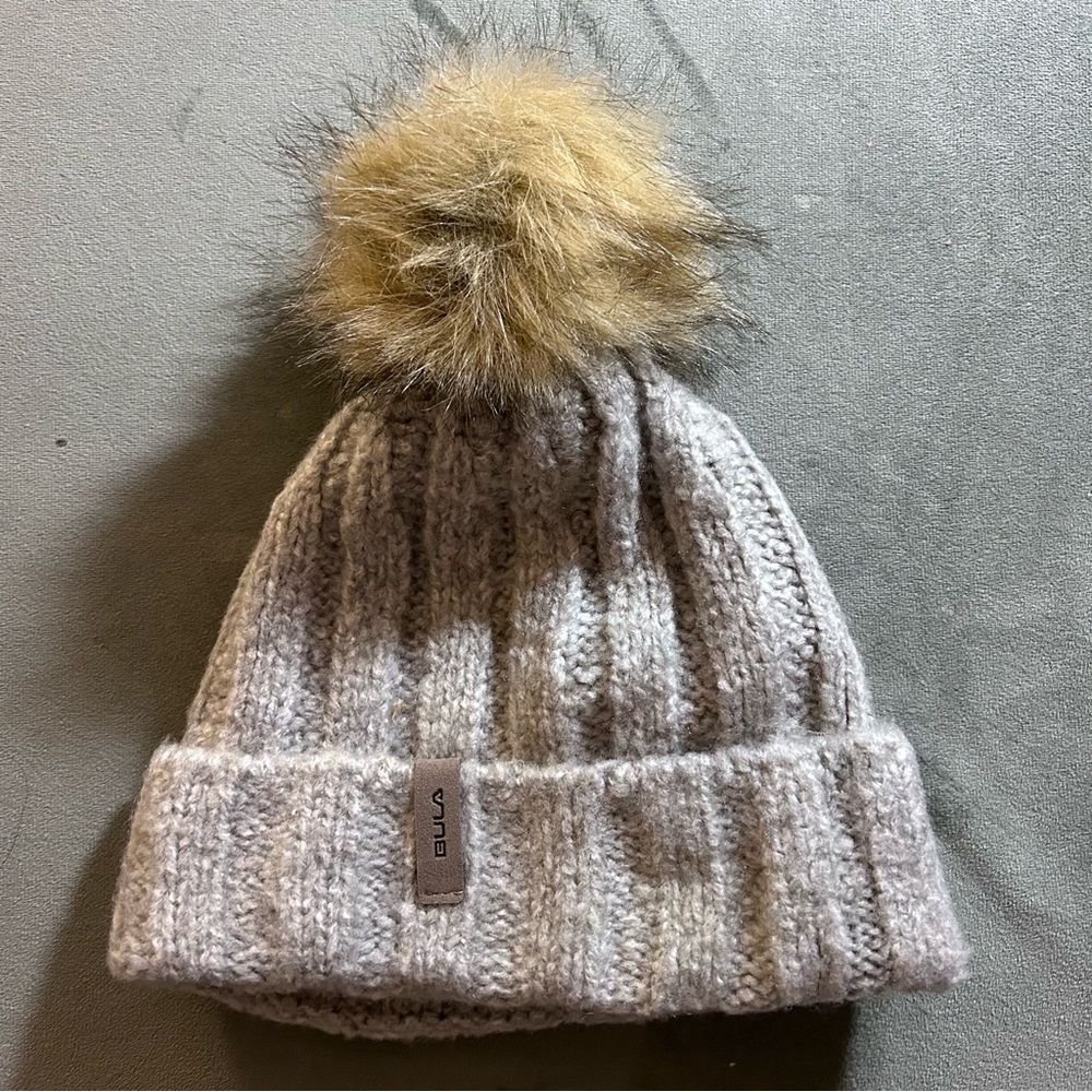 BULA wool blend POM beanie - Grey